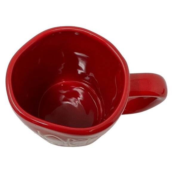 Rae Dunn NORTH POLE Mug Red Ceramic LL Magenta Santa Christmas Holiday Cup Gift - Picture 6 of 10